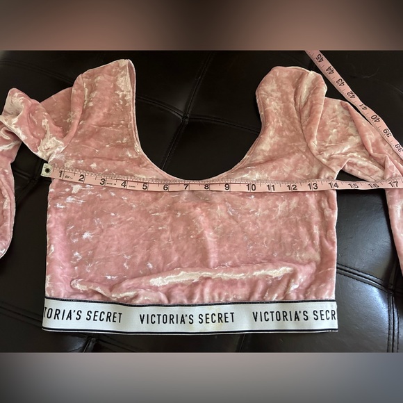 Bundle of 3 Victoria’s Secret Velvet Low Scoop Back Cropped top w/ Logo Waist - Picture 10 of 17